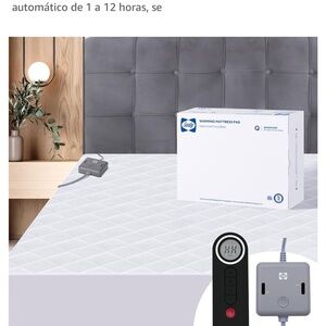 Sealy Heated Mattress Protector Full Size, Cotton Blend Electric Bed Warmer